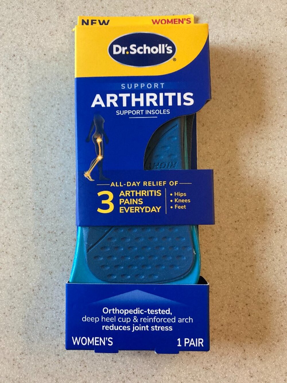 NIB Dr. Scholl's Arthritis Support Insoles Womens Shoe Size 6-10